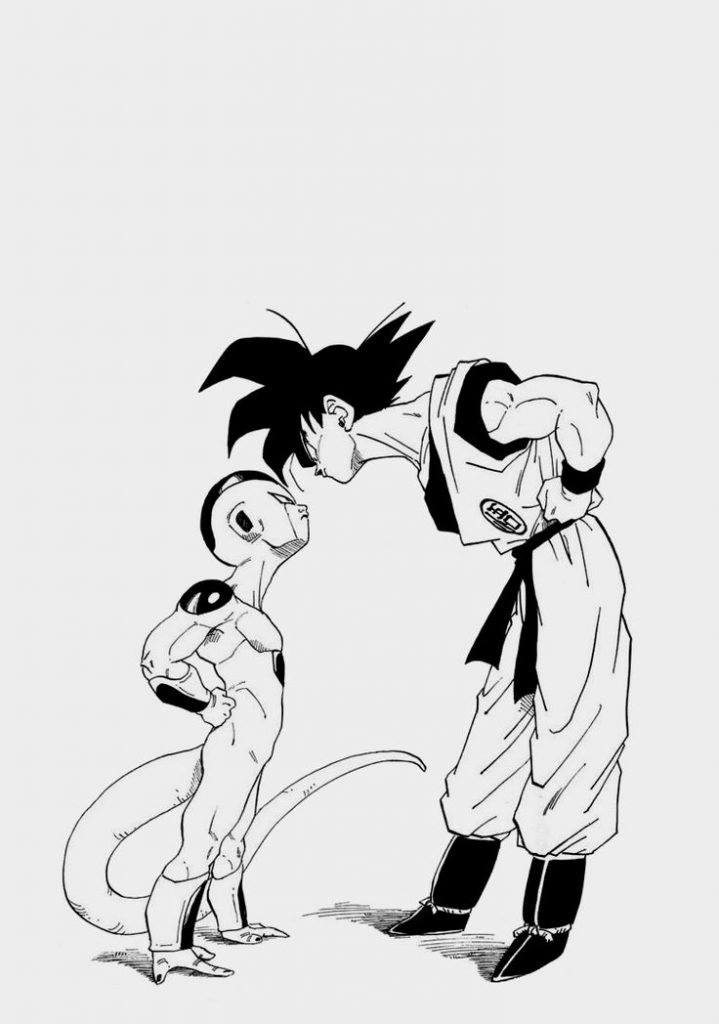 Goku Y Freezer Dragon Ball Z Manga Dbz Arte Nerd Anime Sketch Comic Art Anime Art Sketches Simple Wallpapers