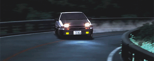 AE86 in full effect InitialD Car Gif Auto Racing Japan Cars