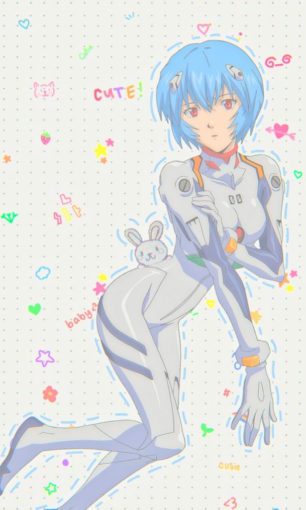 Neon Evangelion Cute Anime Wallpaper Art Wallpaper Me Me Me Anime Anime Love 2000s Posters Cute Walpaper Rei Ayanami
