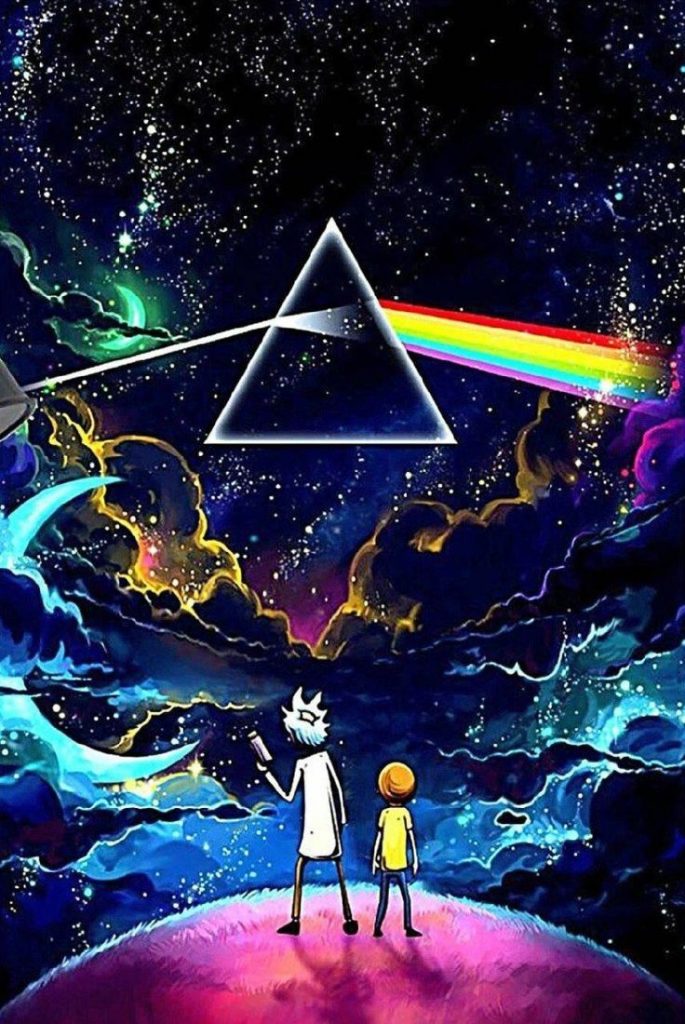 Wallpaper Space Colorful Wallpaper Iphone Wallpaper Rainbow Wallpaper Rick And Morty Wallpaper