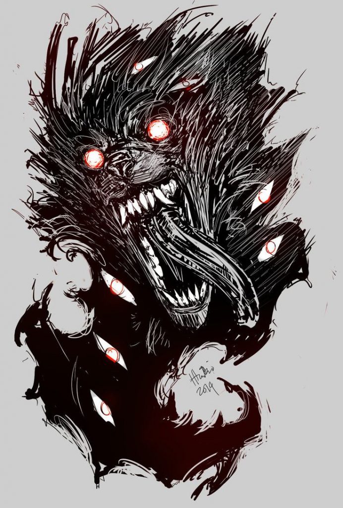 Dog Tattoos Sleeve Tattoos Tattoo Life Art Tattoo Art Sombre Shadow Wolf Werewolf Art Scary A